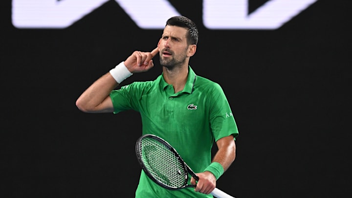 Novak Djokovic at the 2026 Australian Open.