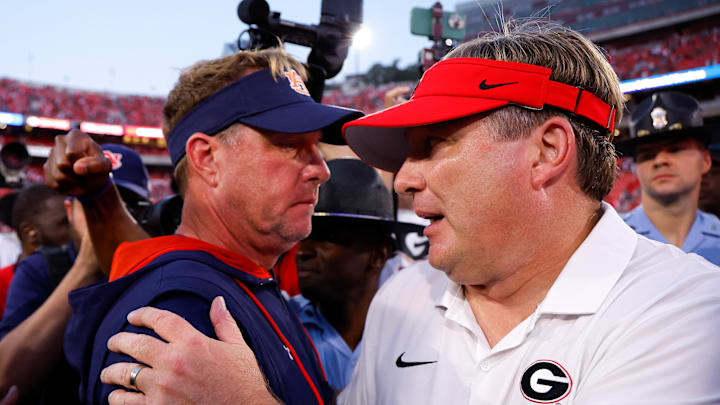 Hugh Freeze, Kirby Smart, Auburn Tigers, Georgia Bulldogs