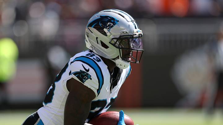 Carolina Panthers wide receiver David Moore (83) returns a kickoff during the first quarter Carolina Panthers wide receiver David Moore (83) returns a kickoff during the first quarter