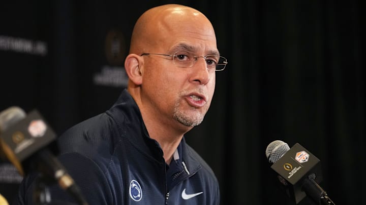 Penn State Nittany Lions head coach James Franklin speaks to the media before the Fiesta Bowl. 