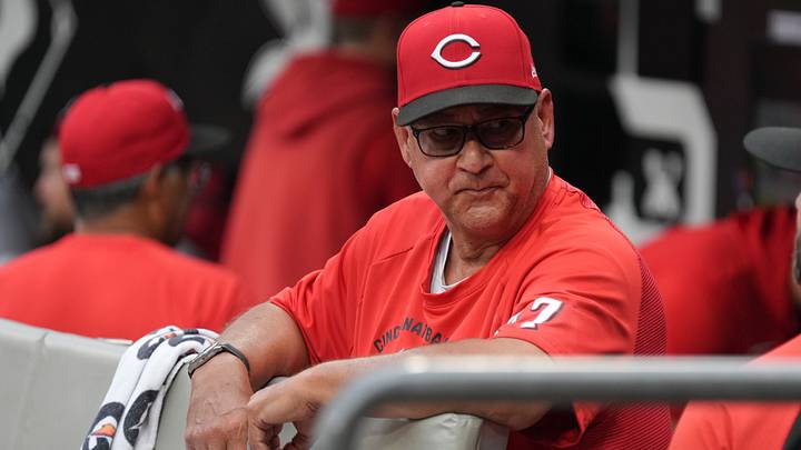 Aug 12, 2026; Chicago, Illinois, USA; Cincinnati Reds manager Terry Francona (77) in the dugout before the game against the Chicago White Sox at Rate Field. Mandatory Credit: David Banks-Imagn Images Aug 12, 2026; Chicago, Illinois, USA; Cincinnati Reds manager Terry Francona (77) in the dugout before the game against the Chicago White Sox at Rate Field. Mandatory Credit: David Banks-Imagn Images