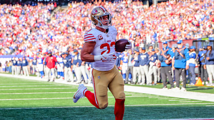Christian McCaffrey and the 49ers host the Rams in Week 10.