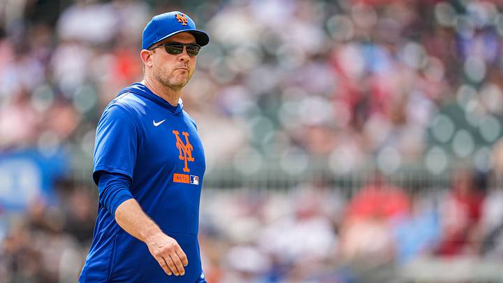 Jul 5, 2026; Cumberland, Georgia, USA; New York Mets interim manager Andy Green (70) leaves the field after changing pitchers against the Atlanta Braves during the seventh inning at Truist Park. Mandatory Credit: Dale Zanine-Imagn Images Jul 5, 2026; Cumberland, Georgia, USA; New York Mets interim manager Andy Green (70) leaves the field after changing pitchers against the Atlanta Braves during the seventh inning at Truist Park. Mandatory Credit: Dale Zanine-Imagn Images