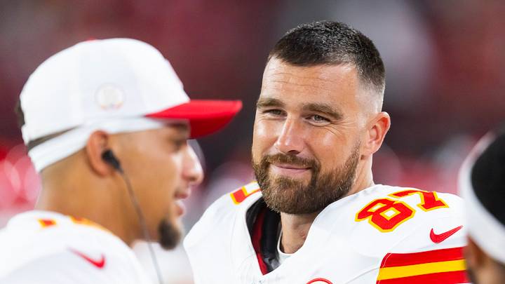 Kansas City Chiefs tight end Travis Kelce with quarterback Patrick Mahomes against the Arizona Cardinals. Kansas City Chiefs tight end Travis Kelce with quarterback Patrick Mahomes against the Arizona Cardinals.