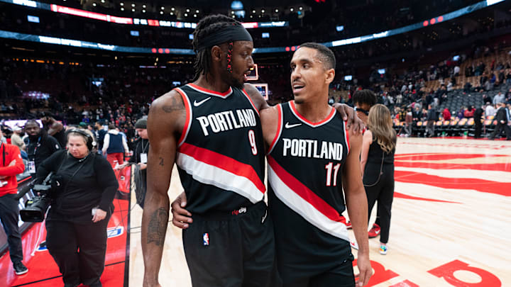 Jerami Grant (left), Malcolm Brogdon; Portland Trail Blazers