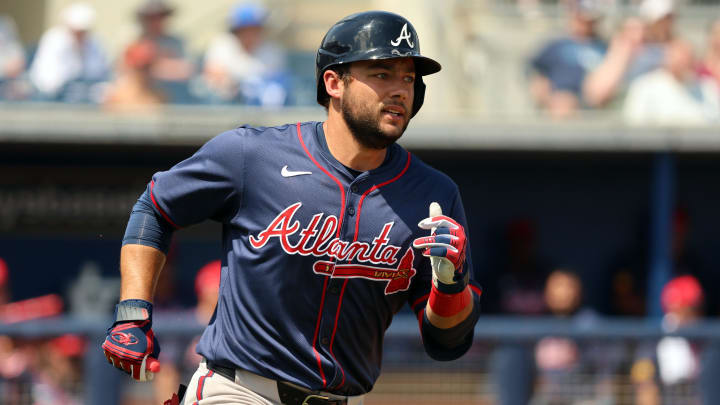 Atlanta Braves infielder David Fletcher checks into the lineup today to play second base and bat ninth against the Miami Marlins in Truist Park. 