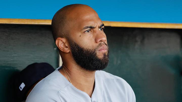 Jun 22, 2026; Detroit, Michigan, USA; New York Yankees third baseman Amed Rosario (14) sits in dugout in the first inning against the Detroit Tigers at Comerica Park. Mandatory Credit: Rick Osentoski-Imagn Images Jun 22, 2026; Detroit, Michigan, USA; New York Yankees third baseman Amed Rosario (14) sits in dugout in the first inning against the Detroit Tigers at Comerica Park. Mandatory Credit: Rick Osentoski-Imagn Images