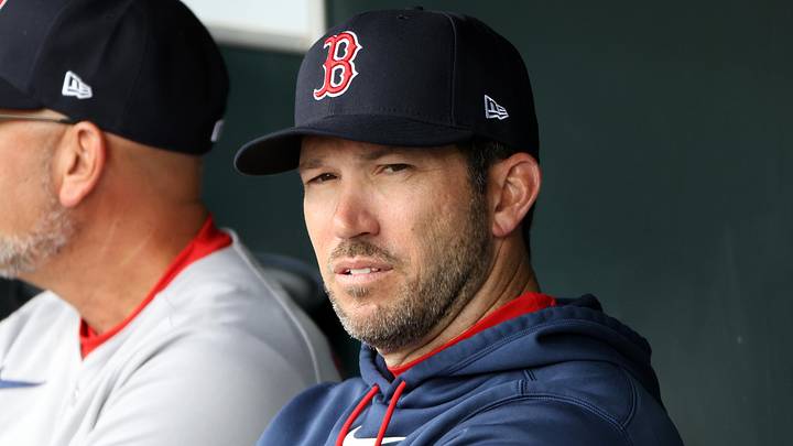 Apr 26, 2026; Baltimore, Maryland, USA; Boston Red Sox Interim Manager Chad Tracy looks on before a game against the Baltimore Orioles at Oriole Park at Camden Yards. Mandatory Credit: Daniel Kucin Jr.-Imagn Images