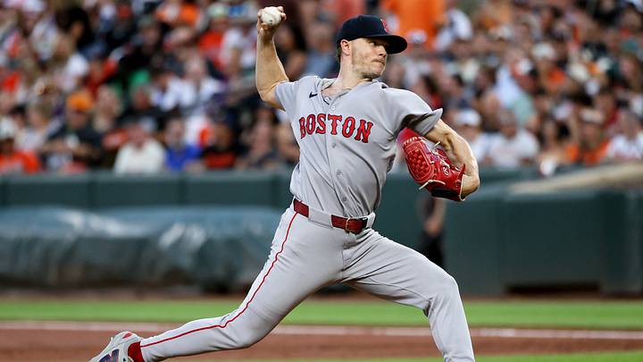 Sep 5, 2026; Baltimore, Maryland, USA;  Boston Red Sox pitcher Sonny Gray (54) throws during the first inning against the Baltimore Orioles at Oriole Park at Camden Yards.  Mandatory Credit: Daniel Kucin Jr.-Imagn Images