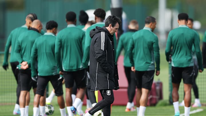 Aston Villa FC Training Session And Press Conference - UEFA Champions League 2024/25 Quarter Final