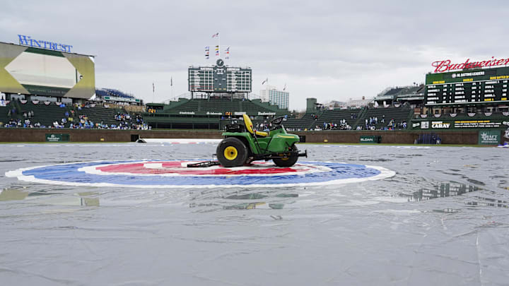 Rain delay at Wrigley Field