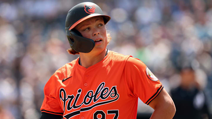 Baltimore Orioles shortstop Jackson Holliday (87)