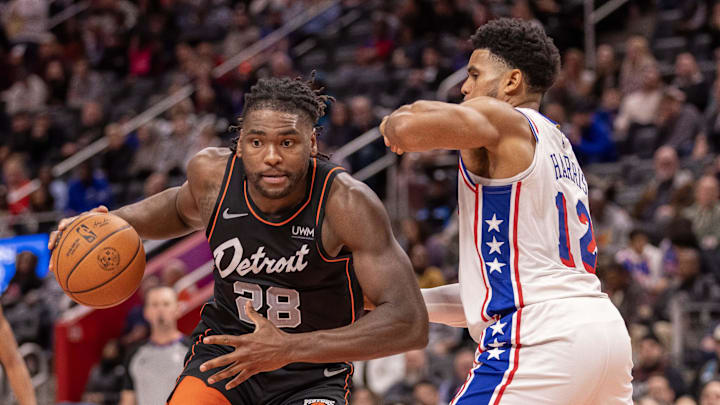 Nov 10, 2023; Detroit, Michigan, USA; Detroit Pistons center Isaiah Stewart (28) 
