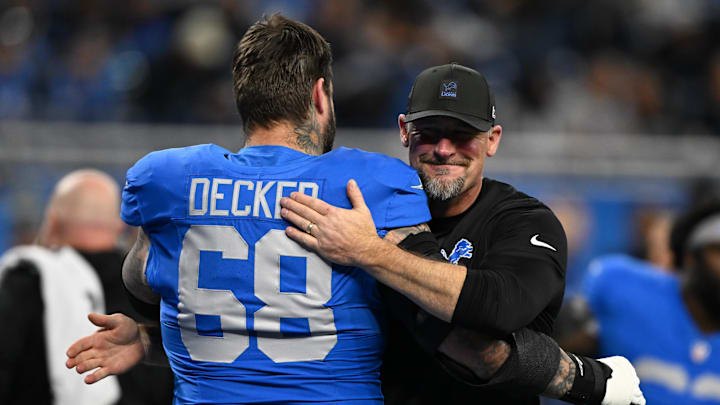 Detroit Lions offensive tackle Taylor Decker (68).