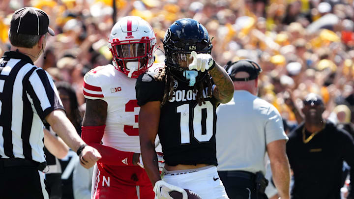 Colorado Buffaloes wide receiver Xavier Weaver (10) reacts to play against Nebraska football