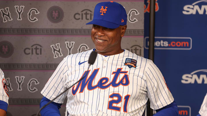 Sep 13, 2025; New York City, New York, USA;  Former New York Mets first baseman Carlos Delgado at Citi Field. Mandatory Credit: Wendell Cruz-Imagn Images