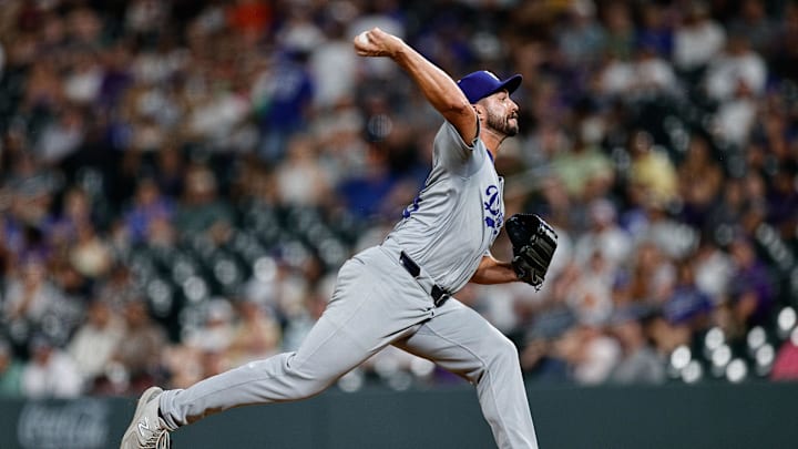 Jun 17, 2024; Denver, Colorado, USA; Los Angeles Dodgers relief pitcher J.P. Feyereisen (45) pitches in the ninth inning against the Colorado Rockies at Coors Field. Mandatory Credit: Isaiah J. Downing-Imagn Images Jun 17, 2024; Denver, Colorado, USA; Los Angeles Dodgers relief pitcher J.P. Feyereisen (45) pitches in the ninth inning against the Colorado Rockies at Coors Field. Mandatory Credit: Isaiah J. Downing-Imagn Images