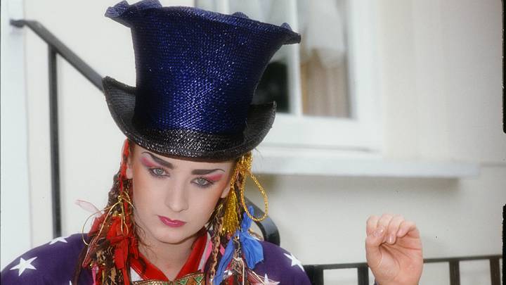 Culture Club and Boy George take a profile photo