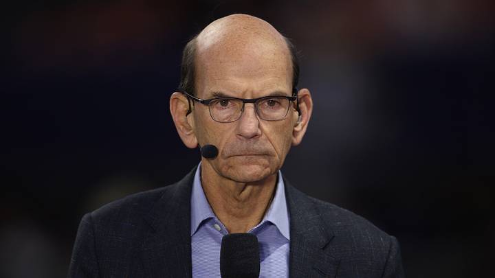 ESPN announcer Paul Finebaum before the SEC Championship game. ESPN announcer Paul Finebaum before the SEC Championship game.