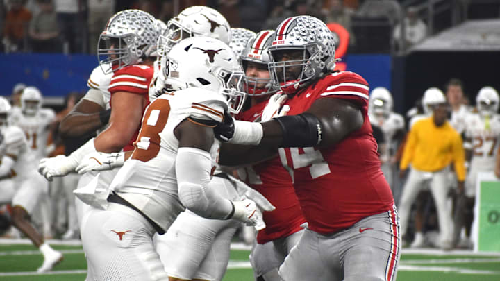 Ohio State senior offensive lineman Donovan Jackson - a Texas native who attended Episcopal in Bellaire - is one of the top offensive linemen in the country and a key cog to the Buckeyes offense.