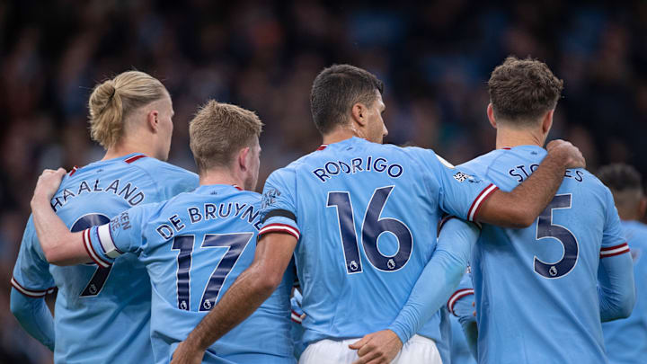 Kevin De Bruyne, John Stones, Haaland y Rodri