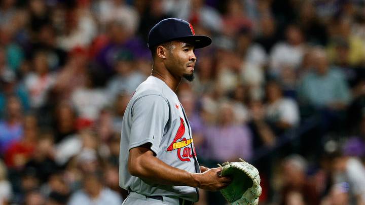 Sep 4, 2026; Denver, Colorado, USA; St. Louis Cardinals relief pitcher Hancel Rincon (66) in the sixth inning against the Colorado Rockies at Coors Field. Mandatory Credit: Isaiah J. Downing-Imagn Images