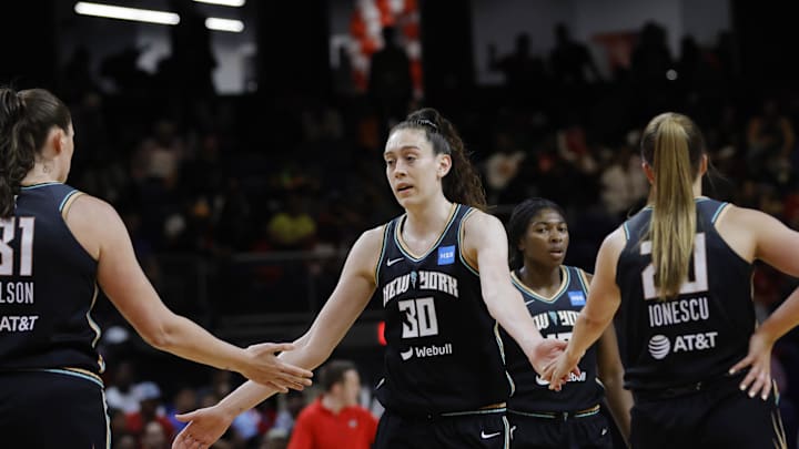 May 19, 2023; Washington, District of Columbia, USA; New York Liberty forward Breanna Stewart (30)