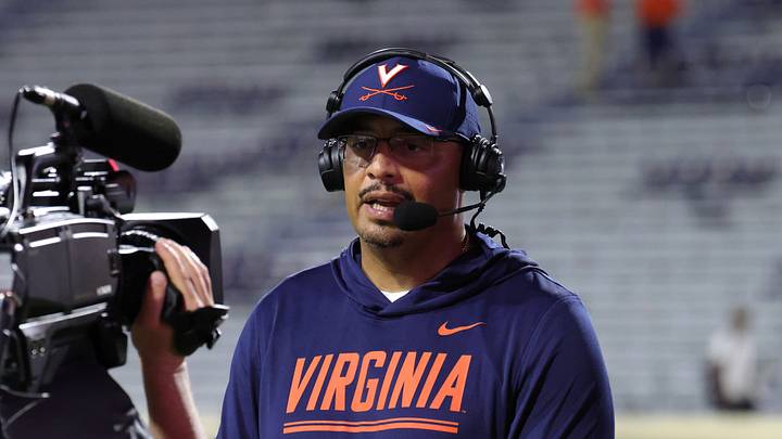 Sep 11, 2026; Charlottesville, Virginia, USA; Virginia Cavaliers head coach Tony Elliott is interviewed after the game against the Norfolk State Spartans at Scott Stadium. Mandatory Credit: Amber Searls-Imagn Images Sep 11, 2026; Charlottesville, Virginia, USA; Virginia Cavaliers head coach Tony Elliott is interviewed after the game against the Norfolk State Spartans at Scott Stadium. Mandatory Credit: Amber Searls-Imagn Images