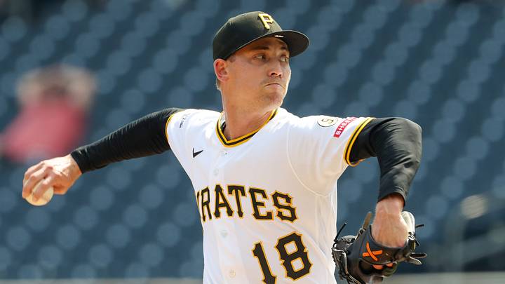 Sep 3, 2026; Pittsburgh, Pennsylvania, USA;  Pittsburgh Pirates relief pitcher Luke Weaver (18) pitches against the San Francisco Giants during the eighth inning at PNC Park.  Mandatory Credit: Charles LeClaire-Imagn Images
