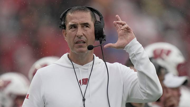 Wisconsin head coach Luke Fickell is shown during the second quarter of their game against Eastern Michigan Saturday, Sept. 19, 2026 at Camp Randall Stadium in Madison, Wisconsin.