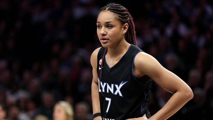 May 9, 2026; Minneapolis, Minnesota, USA; Minnesota Lynx forward Anastasiia Olairi Kosu (7) looks on during the second half against the Atlanta Dream at Target Center. Mandatory Credit: Matt Krohn-Imagn Images