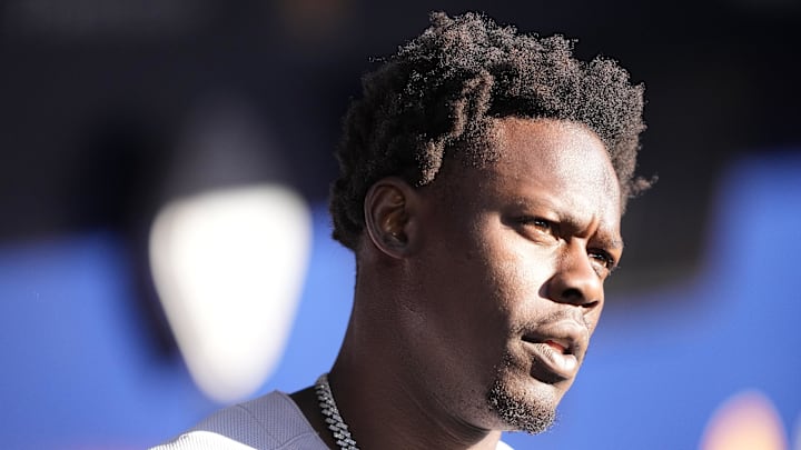 Jul 3, 2025; Toronto, Ontario, CAN; New York Yankees third baseman Jazz Chisholm (13) in the dugout before a game against the Toronto Blue Jays at Rogers Centre. Mandatory Credit: John E. Sokolowski-Imagn Images
