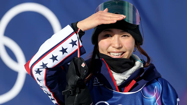 Chloe Kim took home the silver medal in the women's halfpipe. 