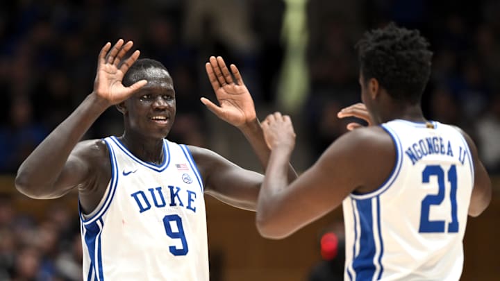 Duke basketball centers Khaman Maluach and Patrick Ngongba II