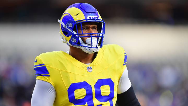 Los Angeles Rams defensive tackle Aaron Donald. Los Angeles Rams defensive tackle Aaron Donald.