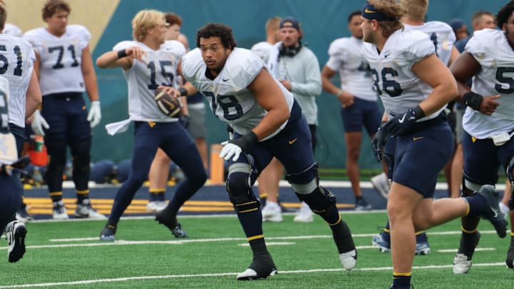 West Virginia University offensive lineman Xavier Bausley