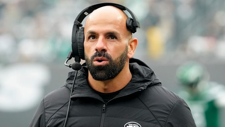 New York Jets Head Coach, Robert Saleh, is shown at MetLife Stadium, Sunday December 24, 2023.