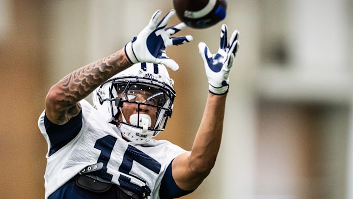 BYU true freshman wide receiver LaMason Waller at BYU Spring camp