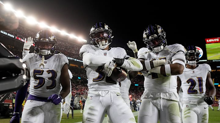 Dec 25, 2023; Santa Clara, California, USA; Baltimore Ravens linebacker Del'Shawn Phillips (53),