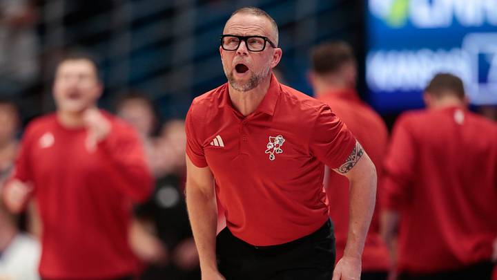Louisville Cardinals head coach Pat Kelsey yells from the bench during the exhibition game against Kansas Jayhawks inside Allen Fieldhouse in Lawrence, Kansas on Oct. 21, 2026. Louisville Cardinals head coach Pat Kelsey yells from the bench during the exhibition game against Kansas Jayhawks inside Allen Fieldhouse in Lawrence, Kansas on Oct. 21, 2026.