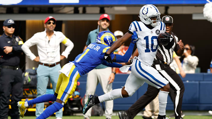 Adonai Mitchell of the Indianapolis Colts Adonai Mitchell of the Indianapolis Colts