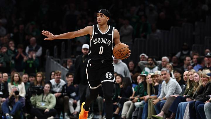 Oct 27, 2026; Boston, Massachusetts, USA; Brooklyn Nets guard Mikel Brown Jr. (0) during the second half against the Boston Celtics at TD Garden. Mandatory Credit: Winslow Townson-Imagn Images Oct 27, 2026; Boston, Massachusetts, USA; Brooklyn Nets guard Mikel Brown Jr. (0) during the second half against the Boston Celtics at TD Garden. Mandatory Credit: Winslow Townson-Imagn Images