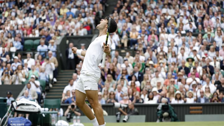 Carlos Alcaraz defeated Novak Djokovic at Wimbledon. Carlos Alcaraz defeated Novak Djokovic at Wimbledon.