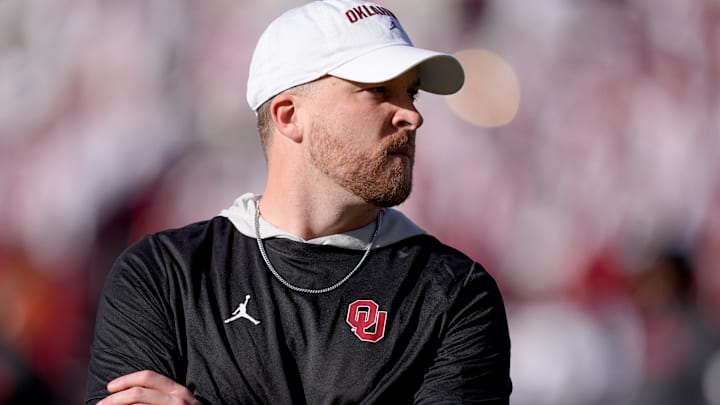 Oklahoma offensive coordinator Ben Arbuckle watches players before the Armed Forces Bowl. Oklahoma offensive coordinator Ben Arbuckle watches players before the Armed Forces Bowl.