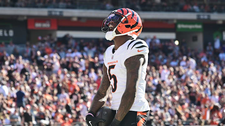 Cincinnati Bengals wide receiver Tee Higgins. Cincinnati Bengals wide receiver Tee Higgins.