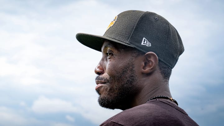 After signing a contract extension, Vikings GM Kwesi Adofo-Mensah is signed for multiple seasons. After signing a contract extension, Vikings GM Kwesi Adofo-Mensah is signed for multiple seasons.