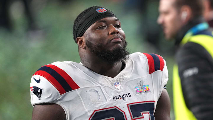 Feb 8, 2026; Santa Clara, CA, USA; New England Patriots defensive end Milton Williams (97) after the game against the Seattle Seahawks in Super Bowl LX at Levi's Stadium. Mandatory Credit: Darren Yamashita-Imagn Images Feb 8, 2026; Santa Clara, CA, USA; New England Patriots defensive end Milton Williams (97) after the game against the Seattle Seahawks in Super Bowl LX at Levi's Stadium. Mandatory Credit: Darren Yamashita-Imagn Images