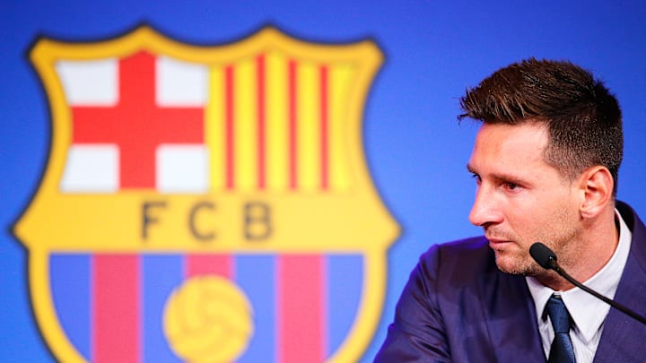 Lionel Messi of Barcelona Press Conference