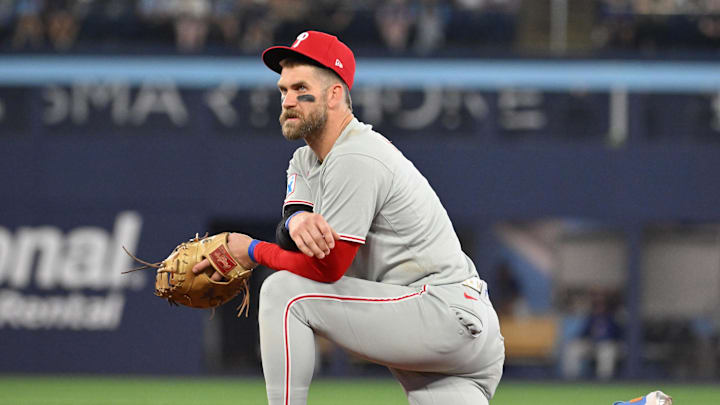 Philadelphia Phillies first baseman Bryce Harper Philadelphia Phillies first baseman Bryce Harper