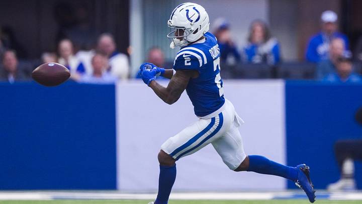 Indianapolis Colts wide receiver Josh Downs (2) drops a pass Sunday, Oct. 18, 2026, during the game against the Tennessee Titans at Lucas Oil Stadium in Indianapolis. Indianapolis Colts wide receiver Josh Downs (2) drops a pass Sunday, Oct. 18, 2026, during the game against the Tennessee Titans at Lucas Oil Stadium in Indianapolis.